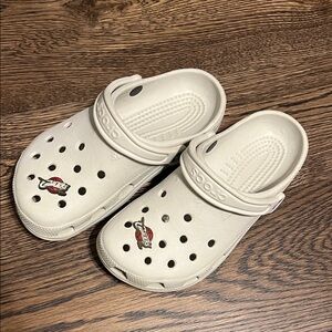 CROCS Light Gray with Cavaliers jibbitz
